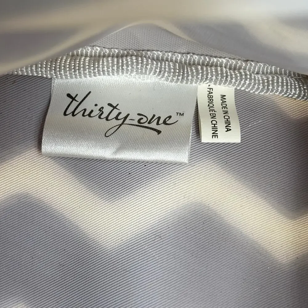 Thirty-One Littles Carry All‎ Caddy Black White Chevron 6 Inch Storage Bin